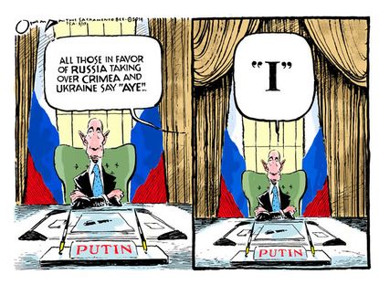 Political cartoon Putin Crimea