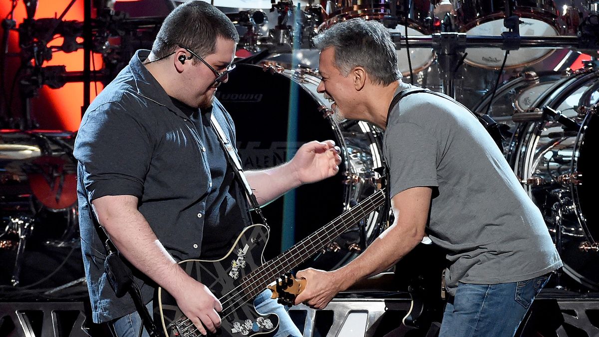 [L-R] Wolfgang Van Halen and Eddie Van Halen