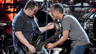 [L-R] Wolfgang Van Halen and Eddie Van Halen