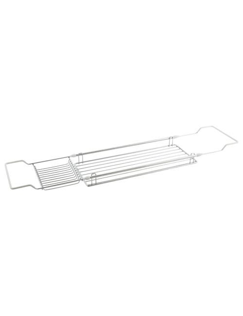 Expandable Chrome Bath Organizer Tray