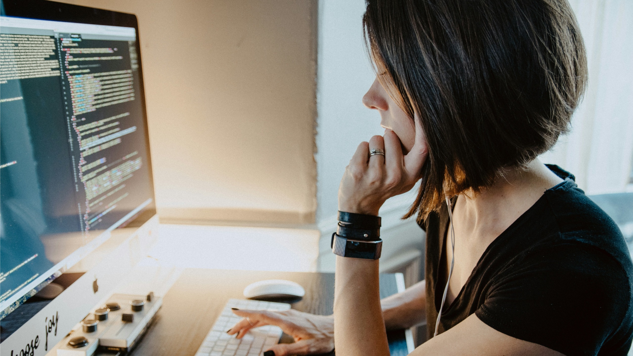 woman at computer