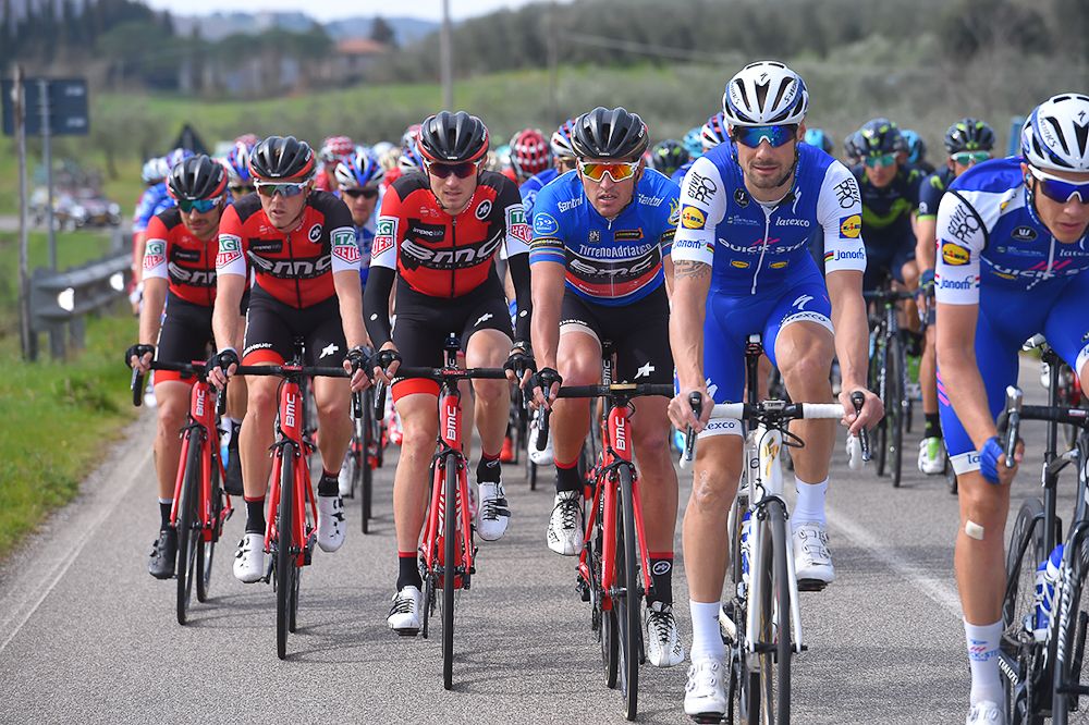 Tom Boonen on the front at Tirreno