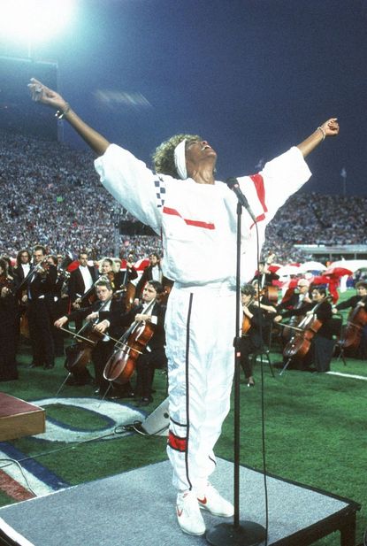 Whitney Houston at the XXV Super Bowl 