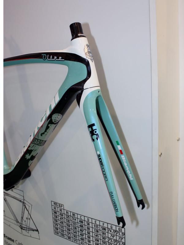 Bianchi says the all-carbon fork on the Oltre weighs just 350g.
