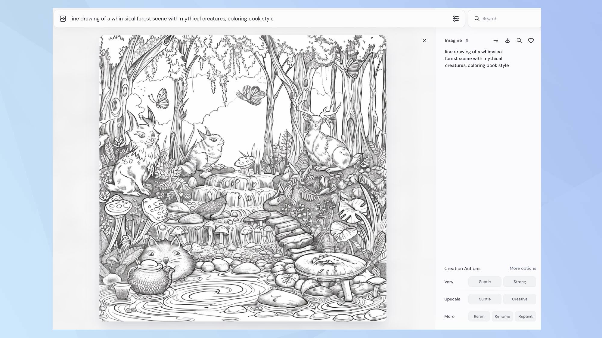 Save coloring book pages “Midjourney”