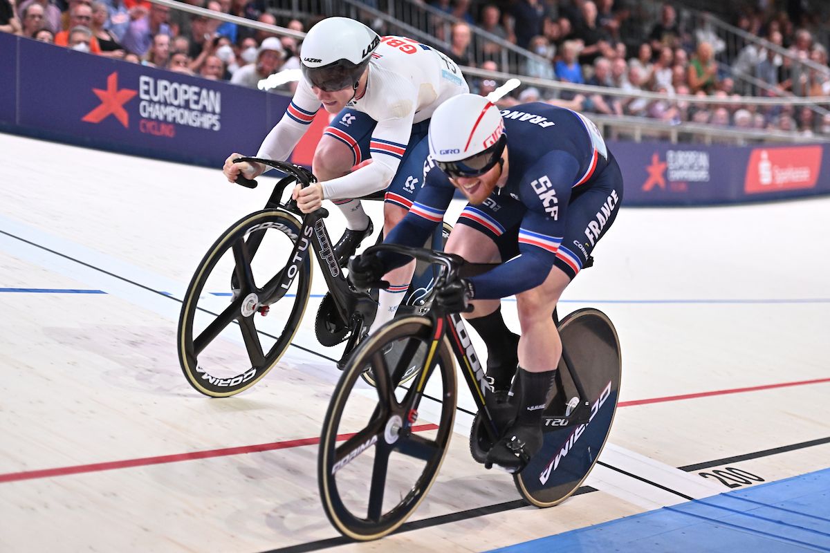 Taking track. European Champion Cycling. Boston track Team.