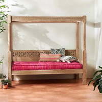 Carved Ezana Indoor/Outdoor Canopy Daybed | $2,698 from Anthropologie