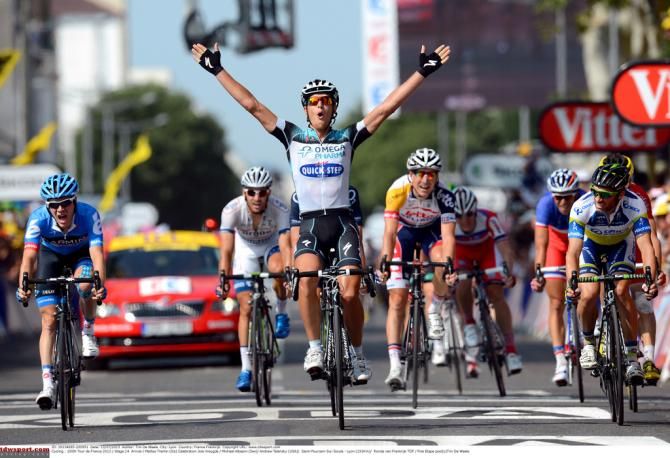 What a win! Matteo Trentin celebrates the biggest win of his career