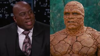 Magic Johnson and Michael Chiklis as The Thing