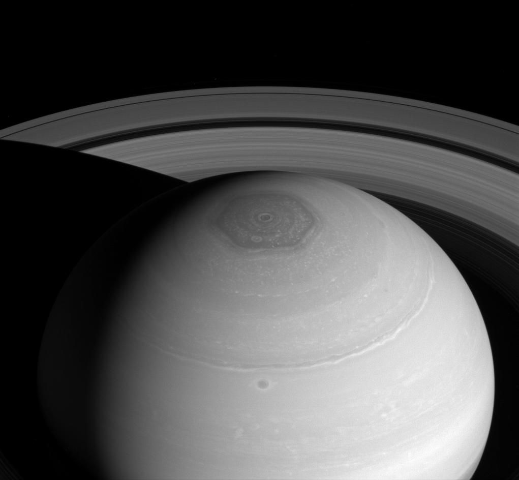 Saturn's Rings, Hexagon on Display in Amazing Photo Space