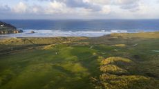 The 2nd green at Perranporth