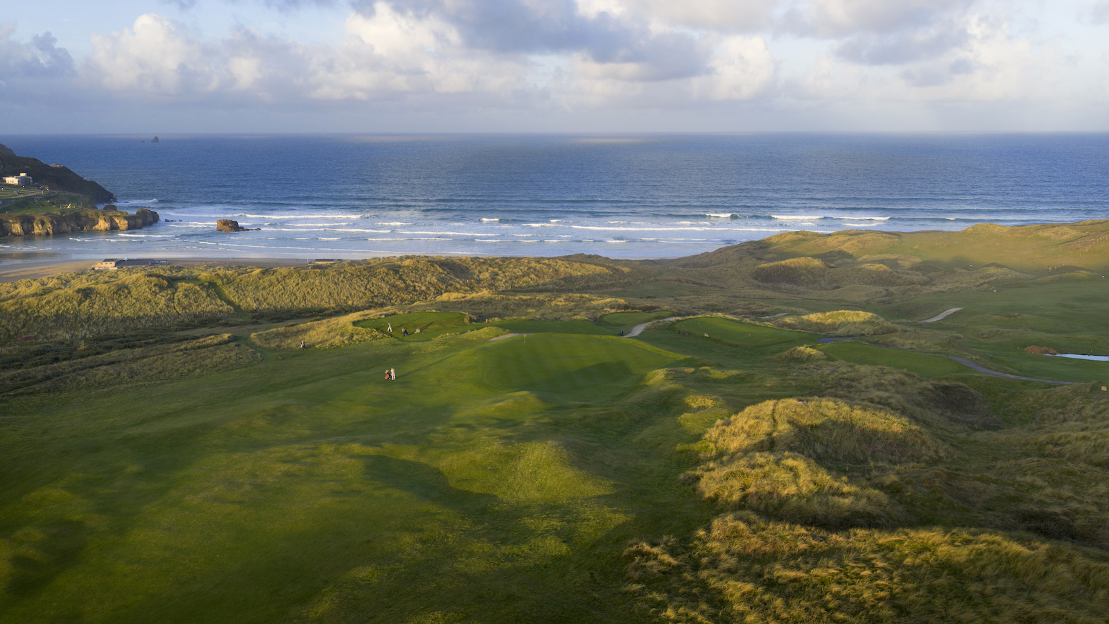 The 2nd green at Perranporth