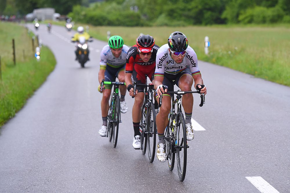 Peter Sagan (Tinkoff) leads the breakaway
