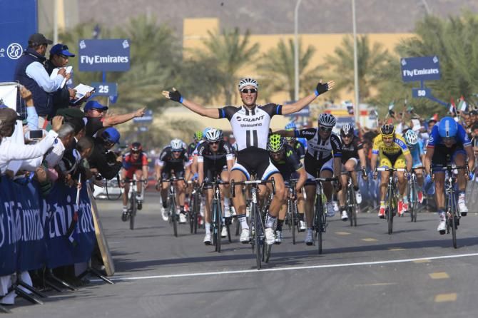 Marcel Kittel (Giant Shimano) powers to the win on stage 3 of the Dubai Tour