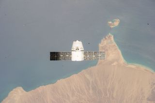 SpaceX Dragon Above Gulf of Aden