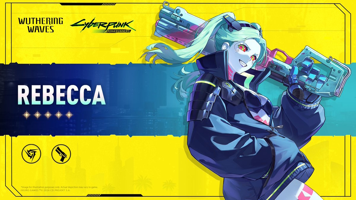 Wuthering Waves banners - Rebecca Cyberpunk collab