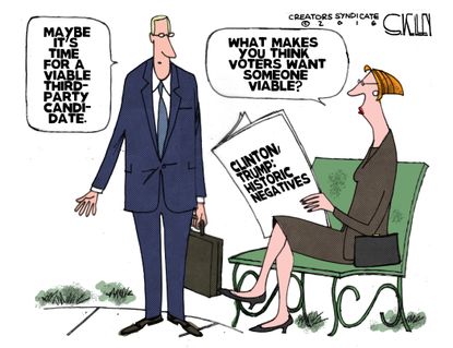Political Cartoon U.S. Voters 2016