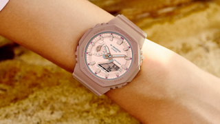 Casio G-Shock GMA-S2100NC-4A2 watch on woman's wrist