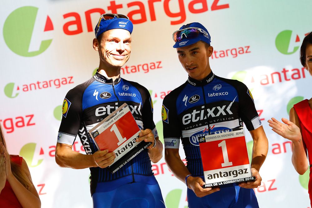 Tony Matin and Julian Alaphillipe shared the conbativity prize for stage 16.