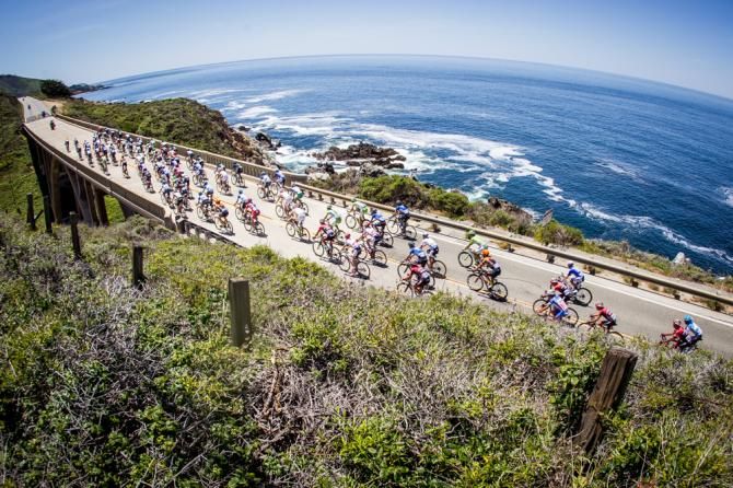 Blue skies greeted the race as it rolled along Highway 1 today