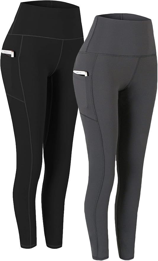 Fengbay, 2 Pack High Waist Yoga Pants