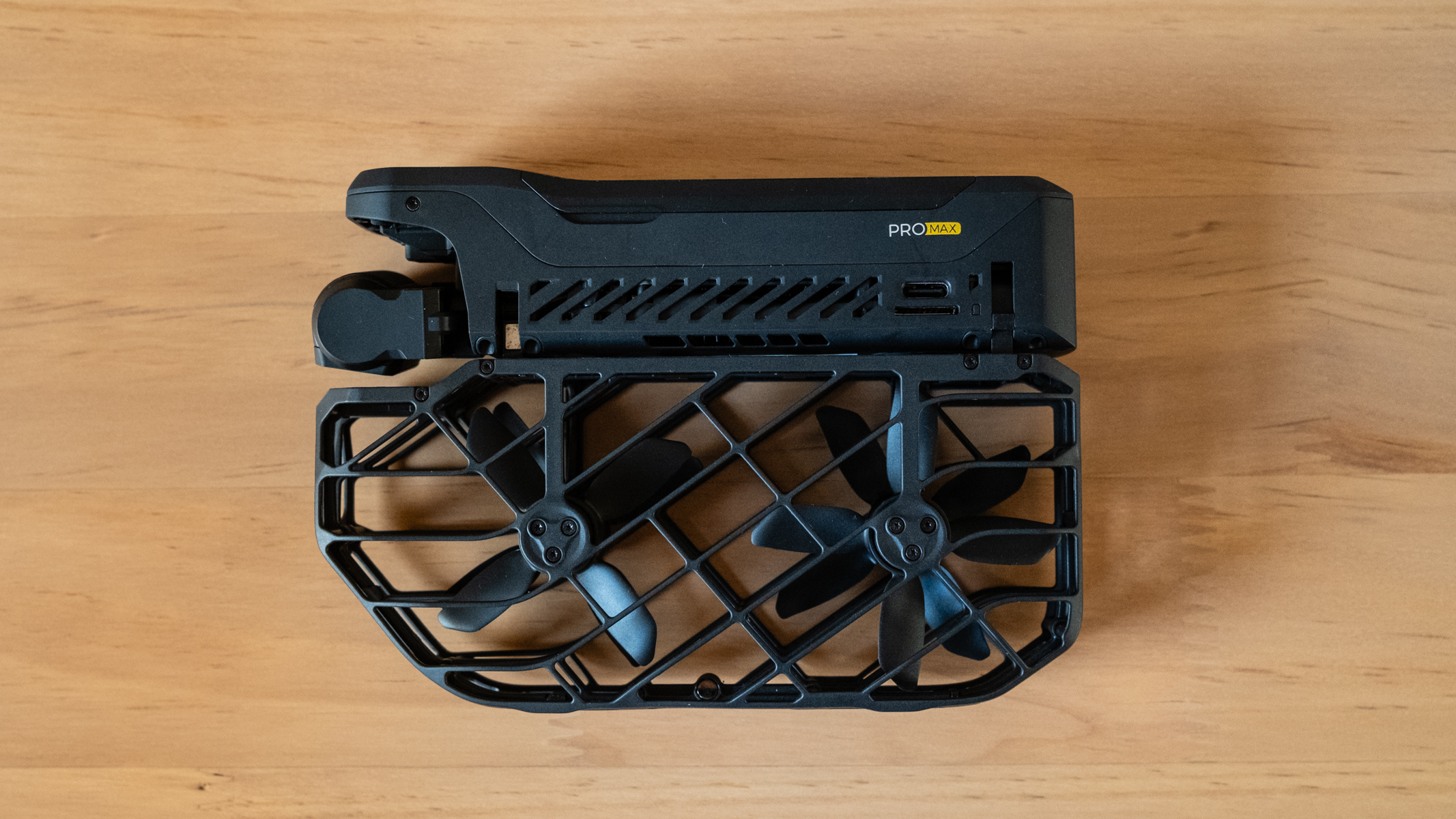 HoverAir X1 PROMAX folded side view to show profile