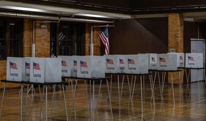 Voting booths.