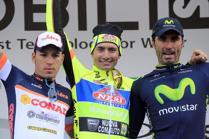 The GP Nobili podium: Christian Delle Stelle, Simone Ponzi and Fran Ventoso
