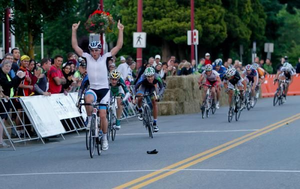 Ryan Anderson celebrates his win ahead of Andres Diaz and Marsh Cooper