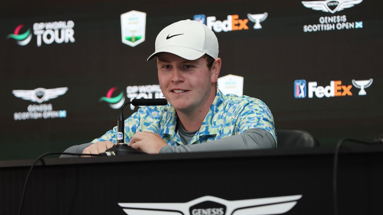 Robert MacIntyre after winning the Scottish Open