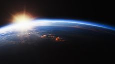 Sunrise over planet Earth.