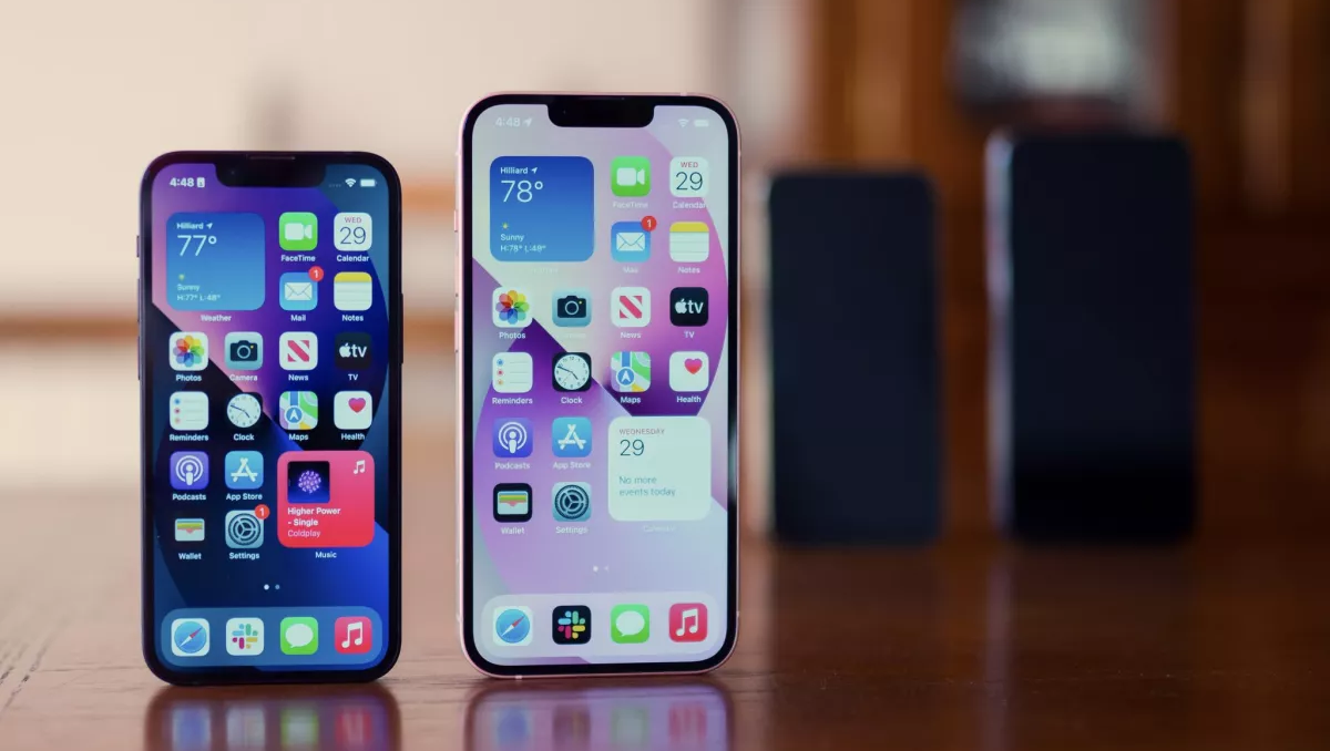 iPhones on a desk