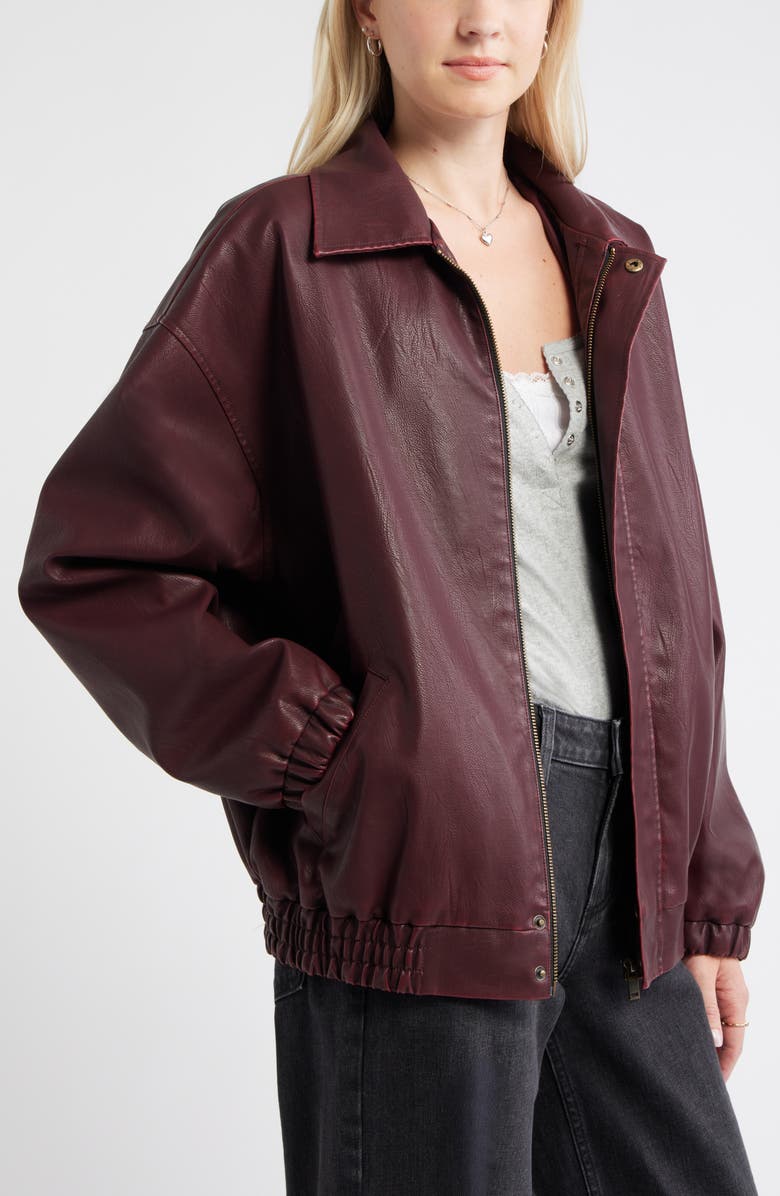 Oversize Faux Leather Jacket