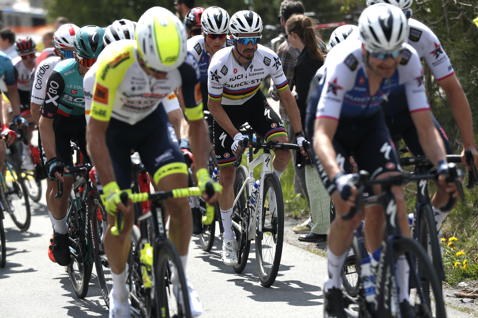 Julian Alaphilippe at the 2022 Liege-Bastogne-Liege