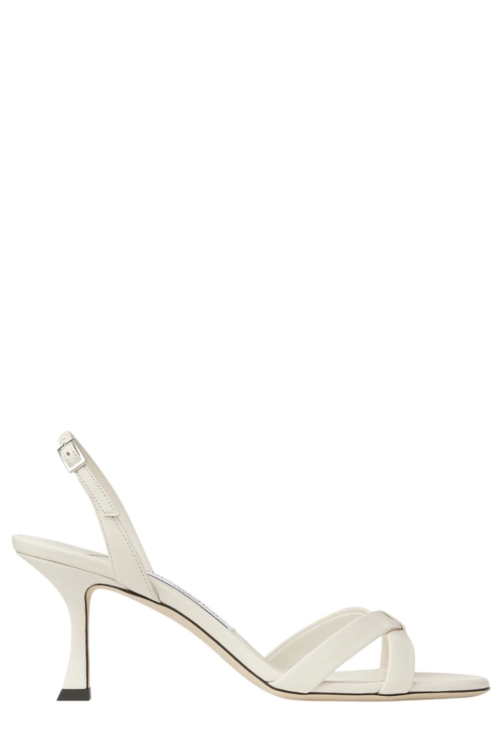 Jimmy Choo Elsy 70 Latte Nappa Leather Crossover Slingback