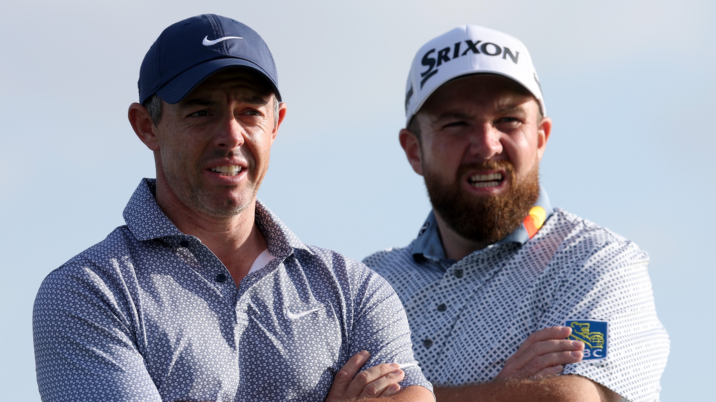 Rory McIlroy and Shane Lowry at the 2025 Dubai Invitational at DubaI Creek