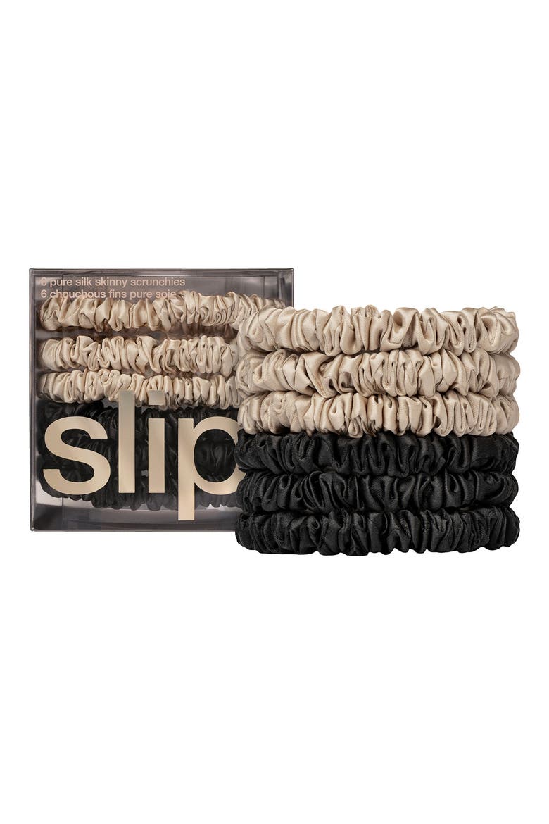 Pure Silk 6-Pack Skinny Scrunchies $51 Value