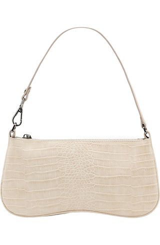 Eva Croc Embossed Faux Leather Convertible Shoulder Bag