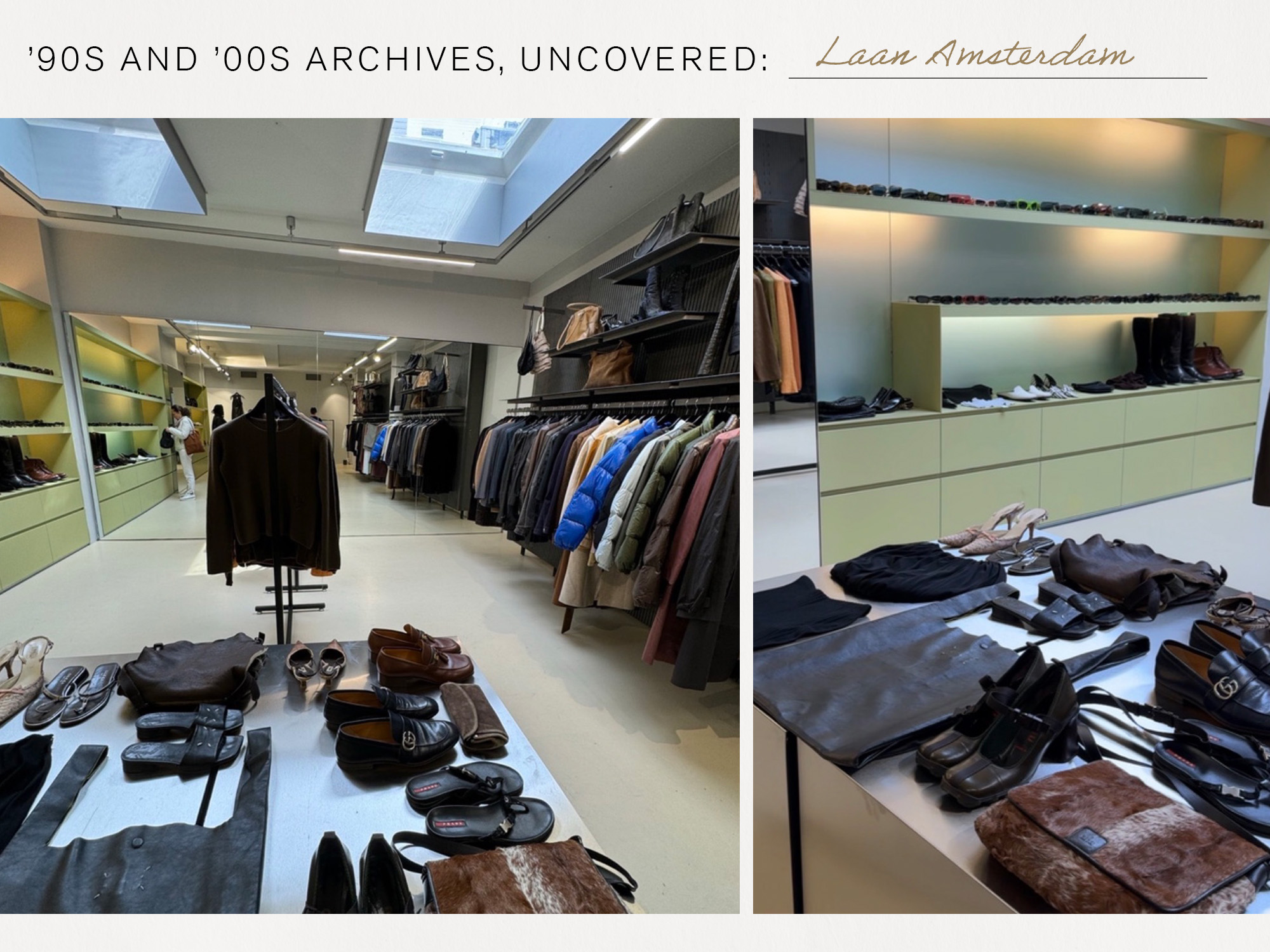 a collage of images featuring Stephanie Broek's fashion-editor travel guide to Amsterdam