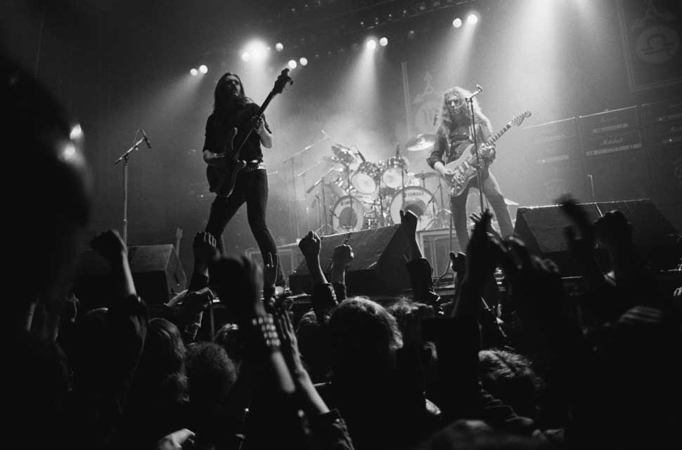 Motorhead onstage on the Iron Fist tour