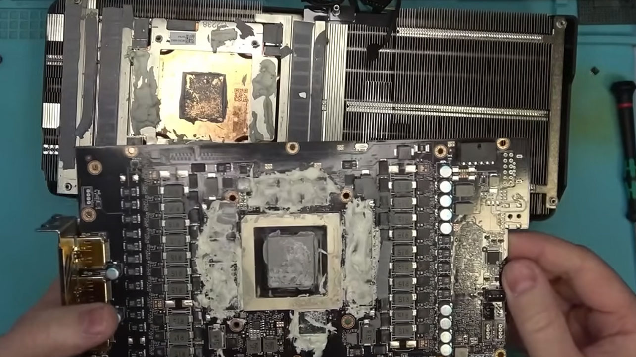 Graphics card repairer laments 'catastrophic failure' of customer's RTX 4090 volt mod and thermal paste overdose