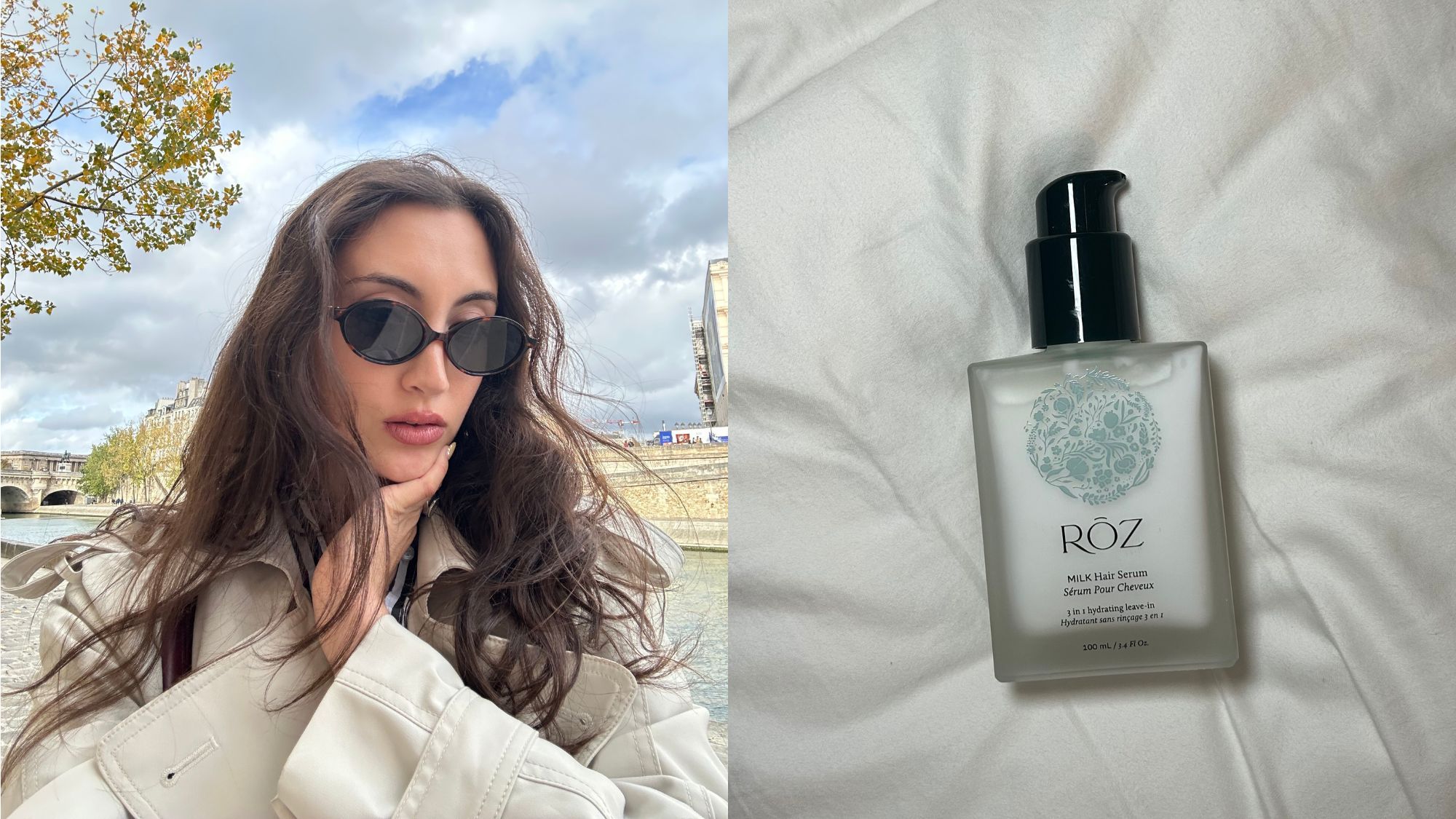 French-inspired effortless hair with natural, air-dried waves and soft movement