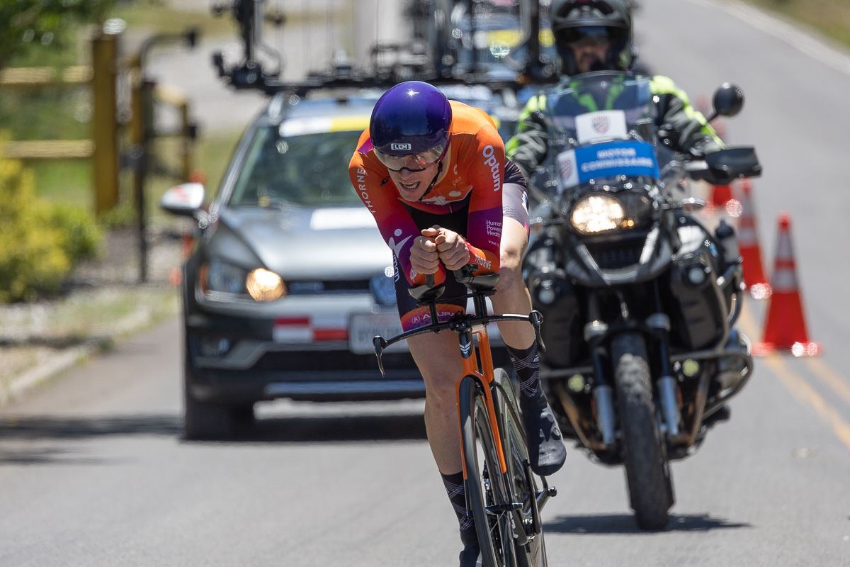 Chad Haga (Human Powered Health) finished 8th on the day with a time of 43:58.82.