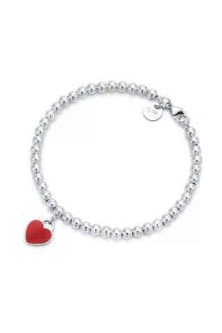 Return to Tiffany™ Red Heart Tag Bead Bracelet - valentine's gifts for her