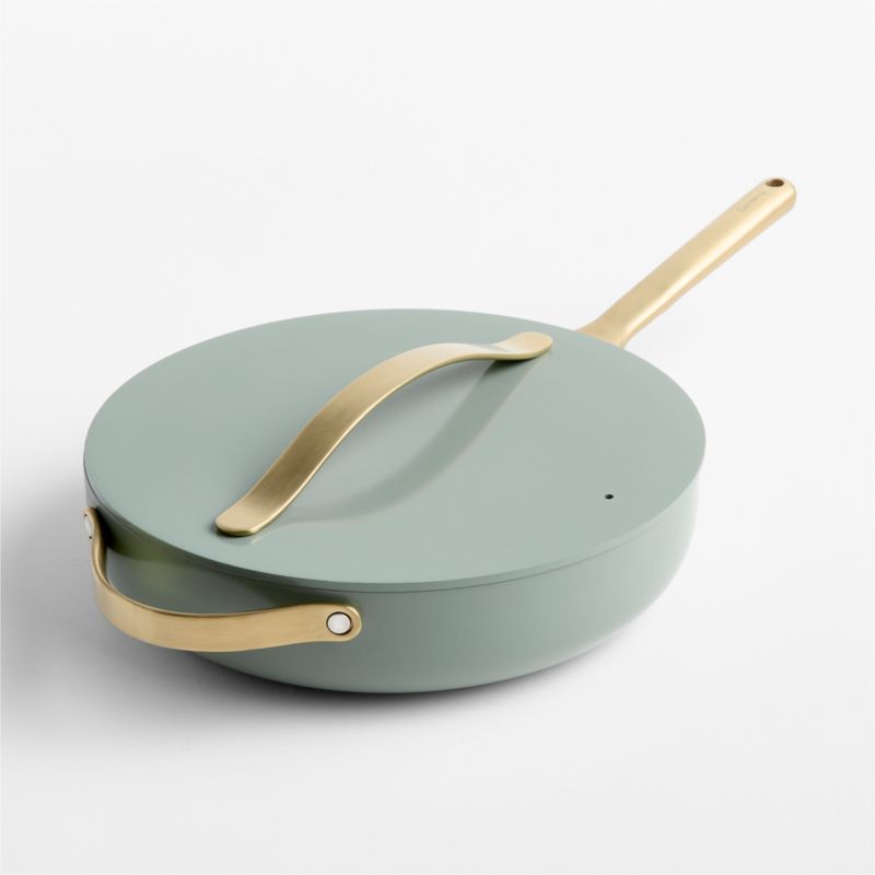 Caraway &amp;reg; Coastline Ceramic Nonstick 4.5-Qt. Saute Pan With Champagne Hardware