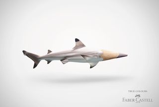 Faber-Castell ads showing objects sharpened into pencils