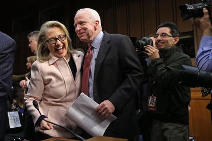 Hillary Clinton and John McCain