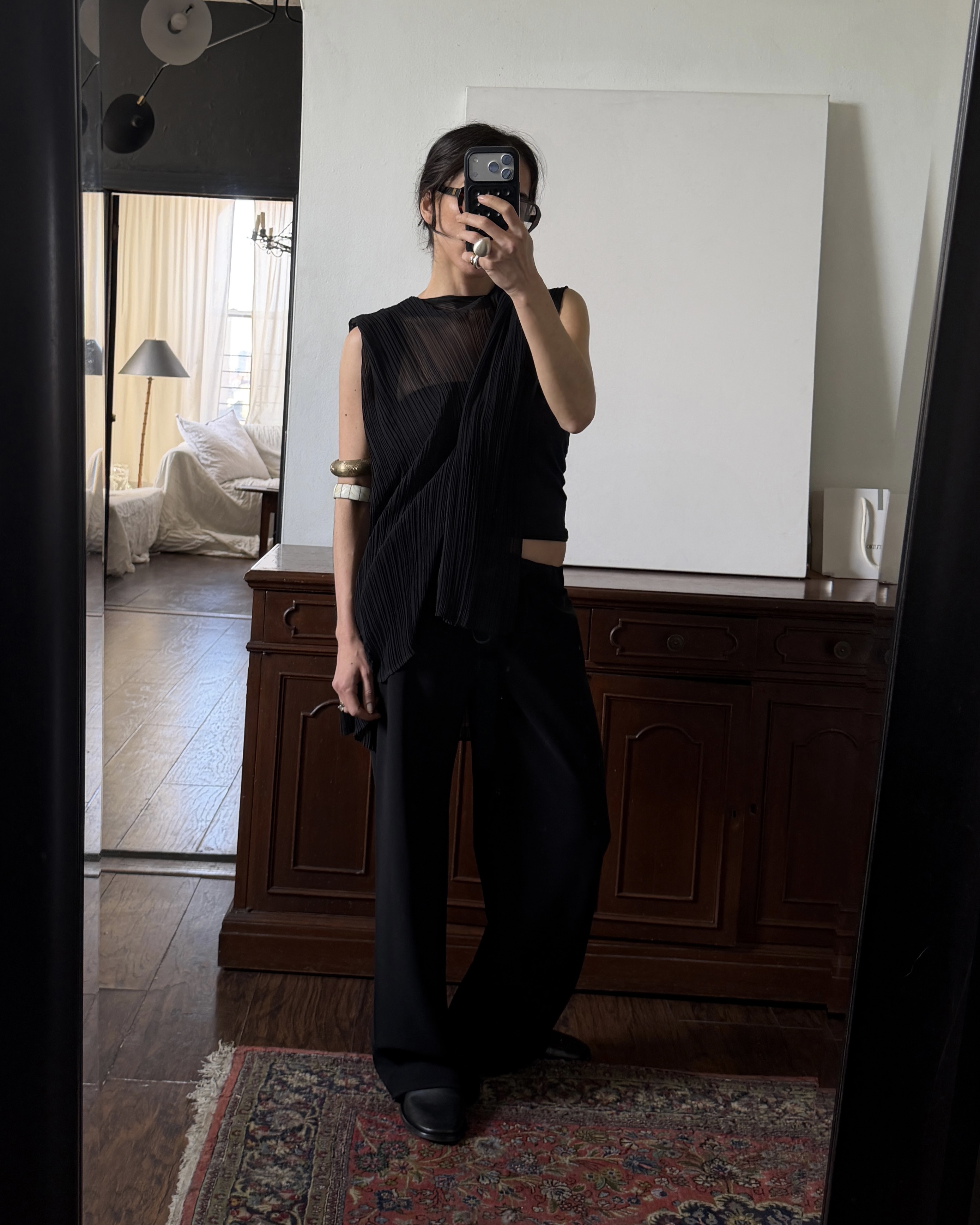 Alexis Badiyi wearing flats