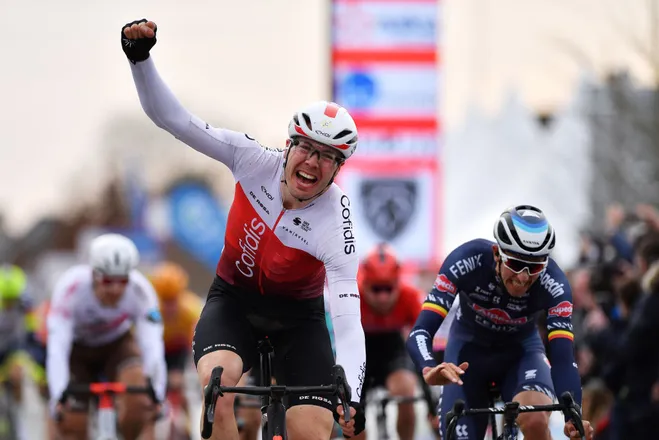 Max Walscheid si impone al GP di Denain (foto Luc Claessen/Getty Images)