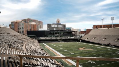The interior of FirstBank Stadium, home to the Vanderbilt Commodores football team. 